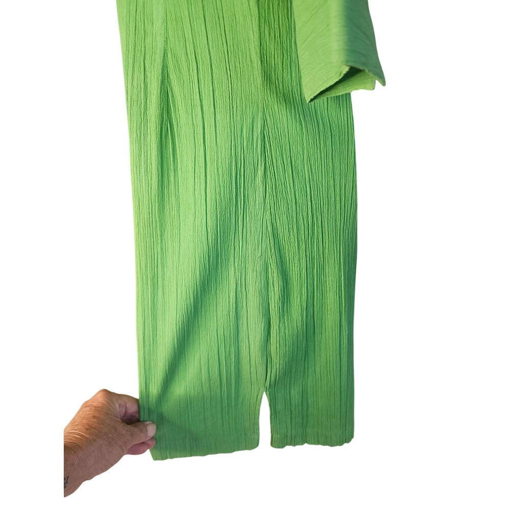 Tootsies Lime Green Shirt Dress Sz XS Front Pockets Button Up Above the Knee - Picture 6 of 8